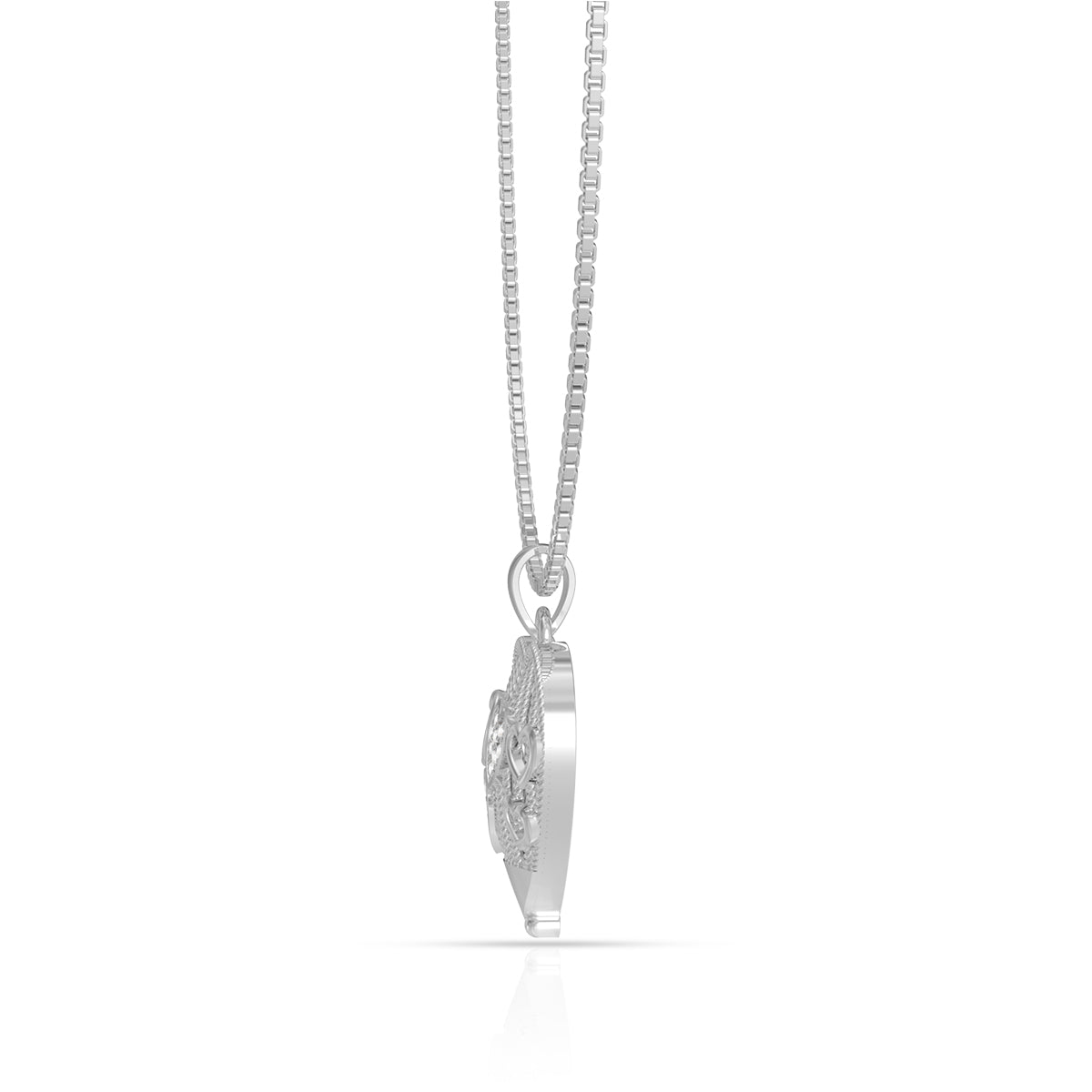 Silver Heart Mesh Pendant