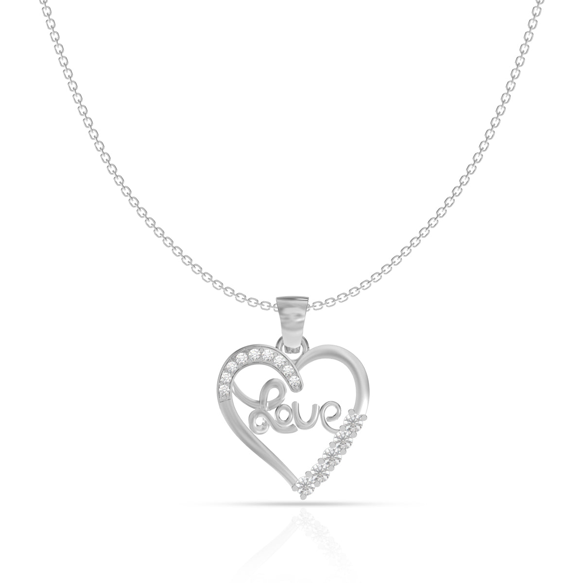 In Love Silver Heart Pendant