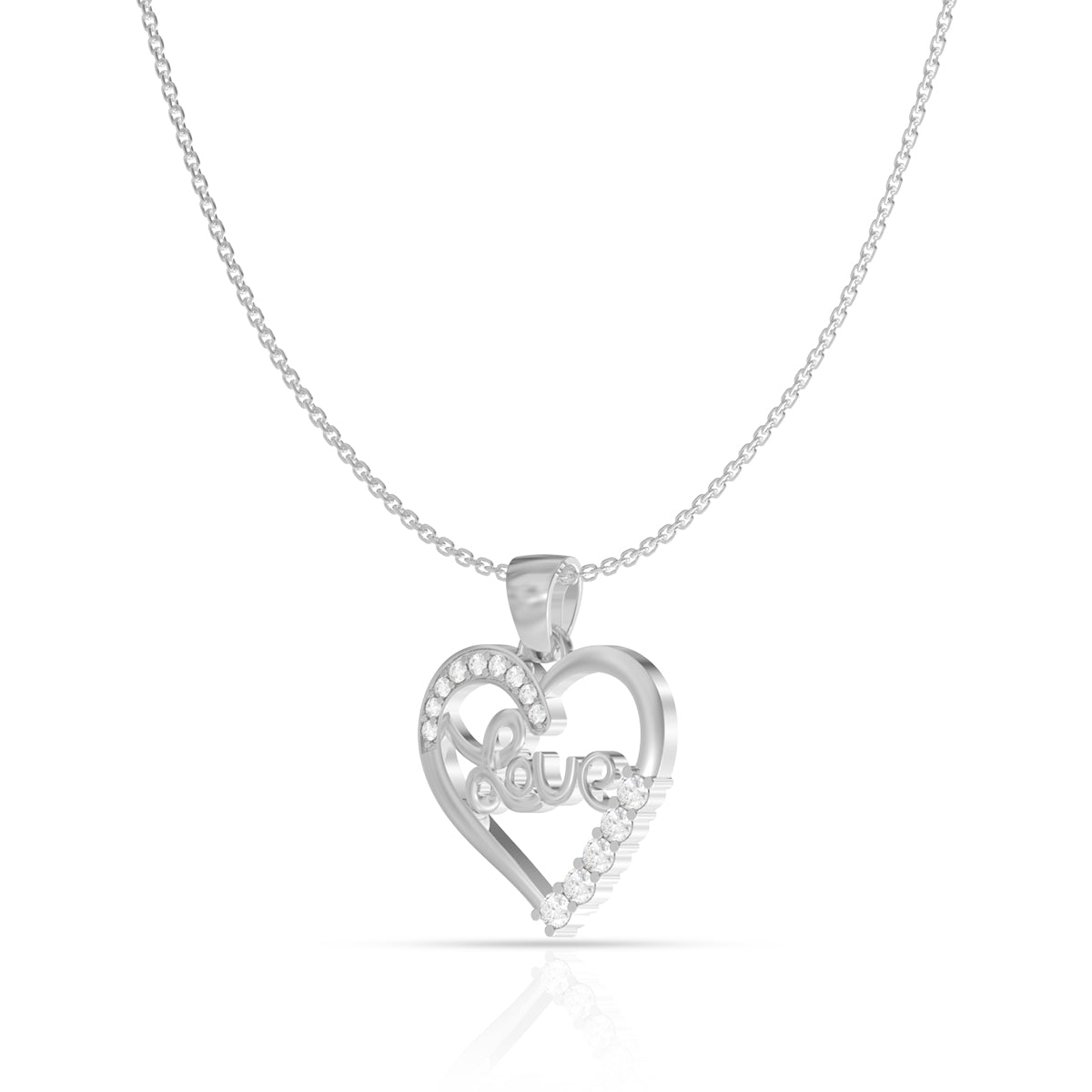In Love Silver Heart Pendant