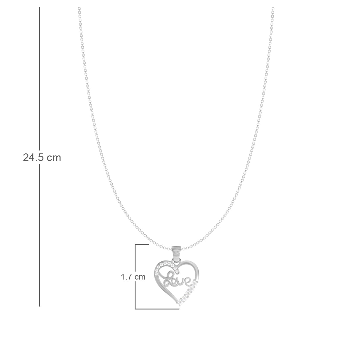 In Love Silver Heart Pendant