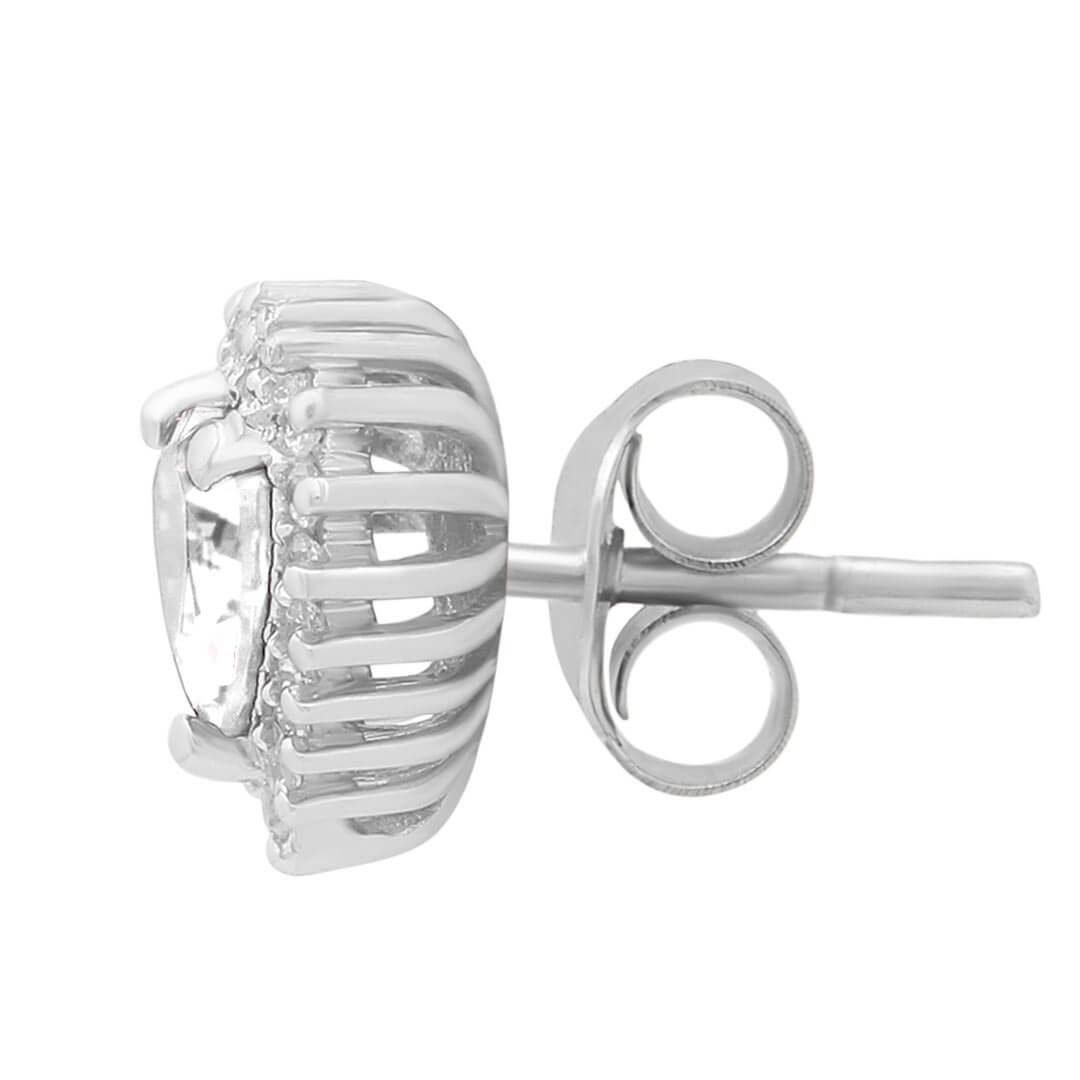 Silver Solitaire Heart Pendant Set