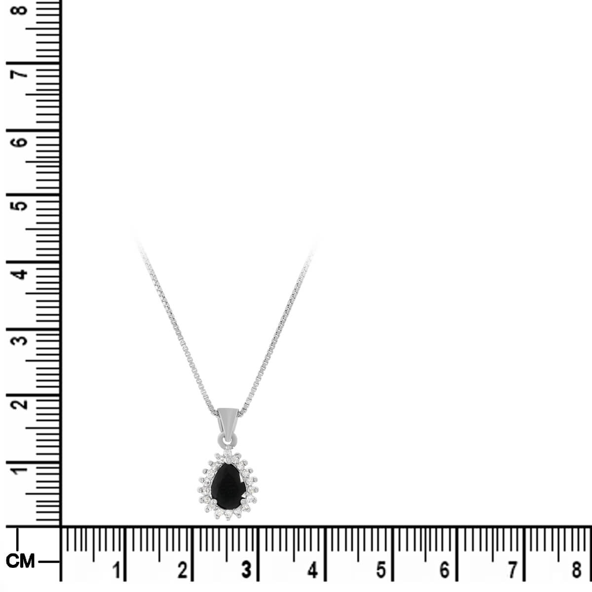 Silver Bold Black Pendant With Chain