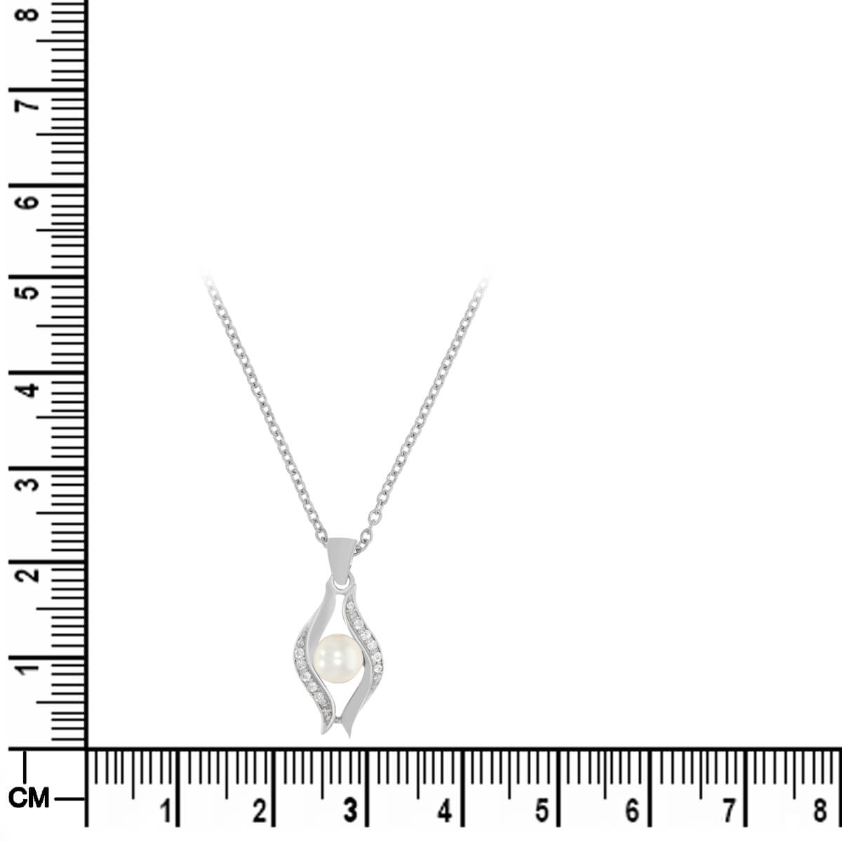 Pearl in Twist Pendant with Chain