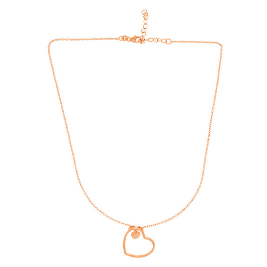 Silver Heart Pendant with Link Chain