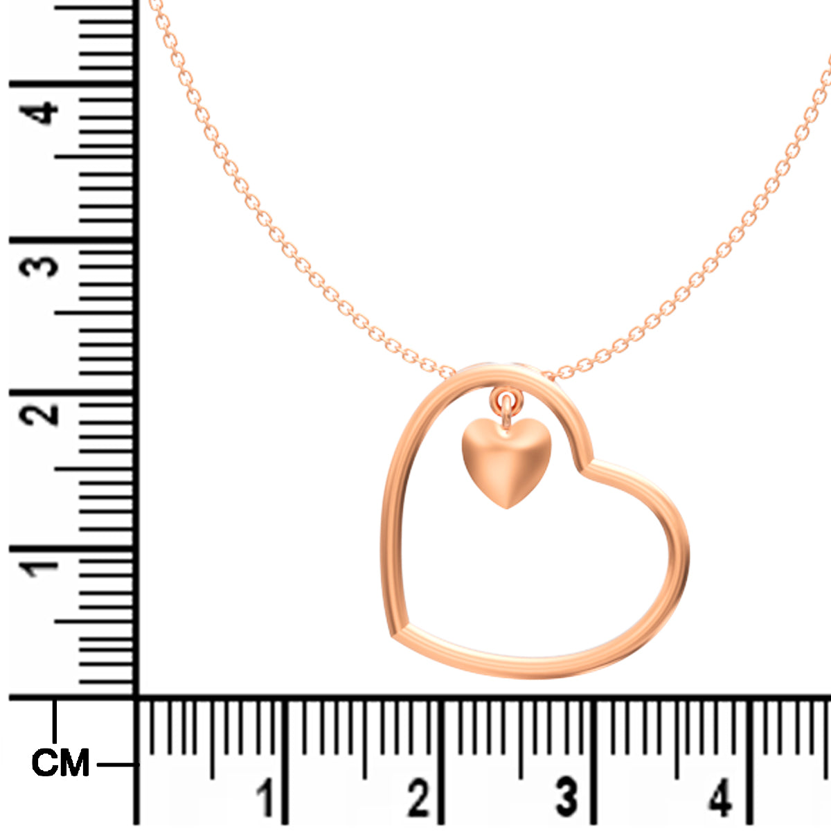 Silver Heart Pendant with Link Chain