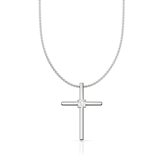 Men's Sleek Silver Cross Locket