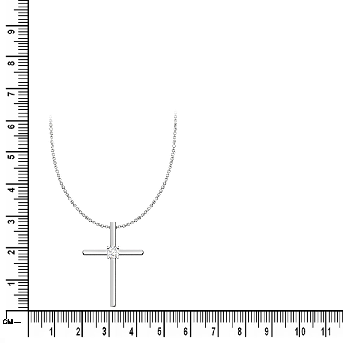 Men's Sleek Silver Cross Locket