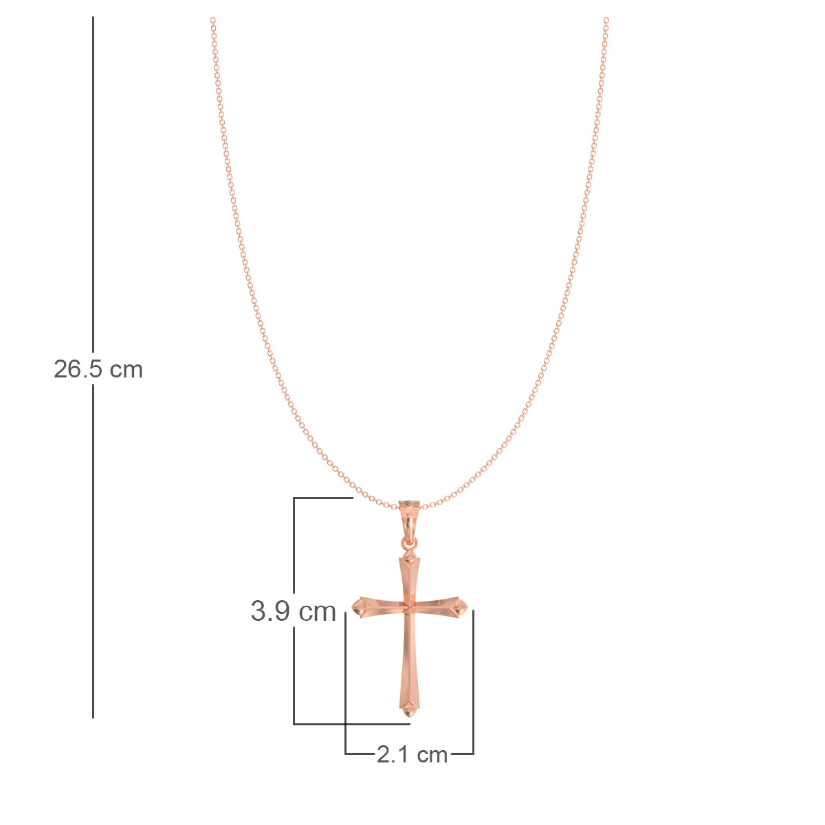 Pure Elegance Sterling Silver Holy Cross Rose Pendant