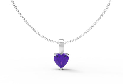 Violet Glow 925 Silver Amethyst Locket