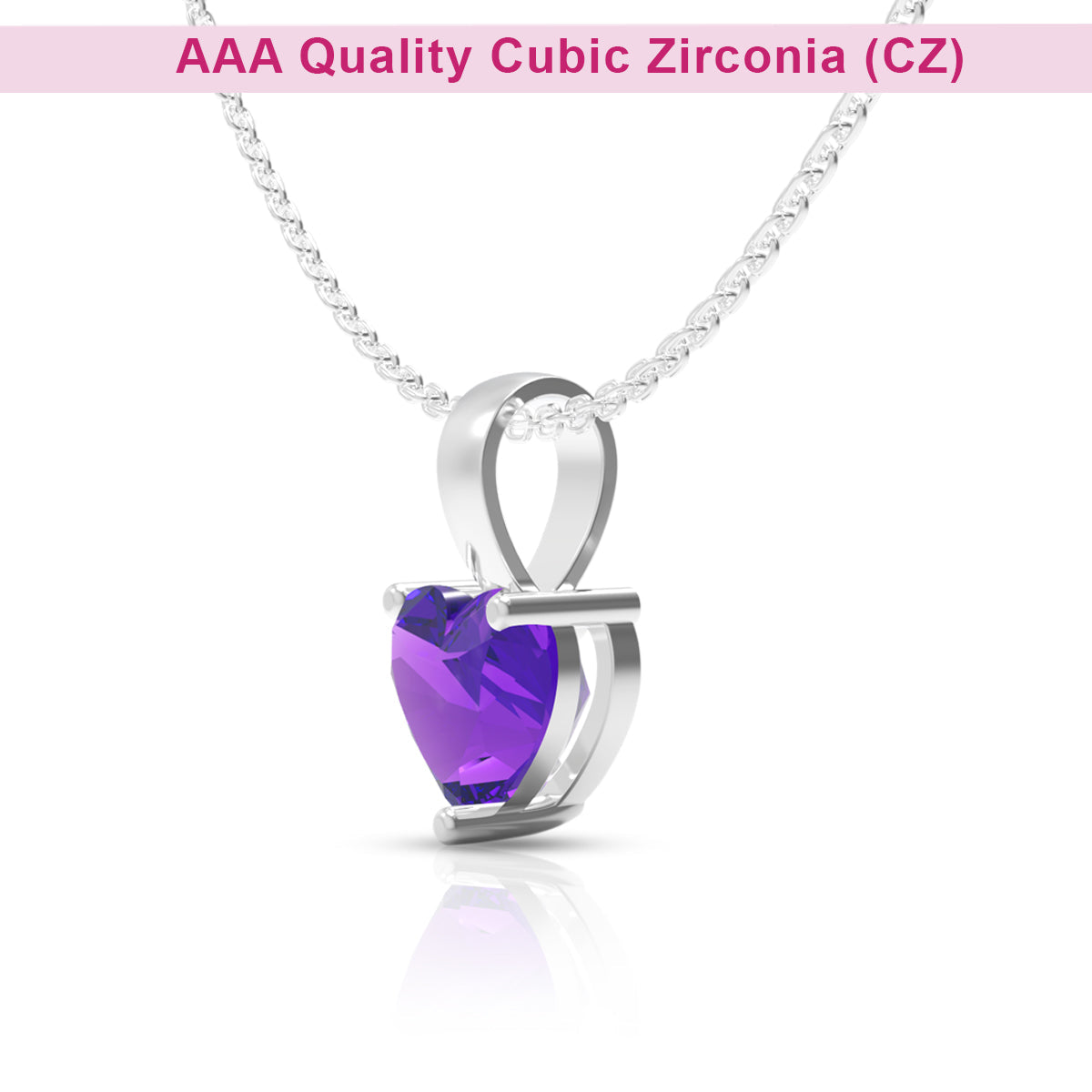Violet Glow 925 Silver Amethyst Locket