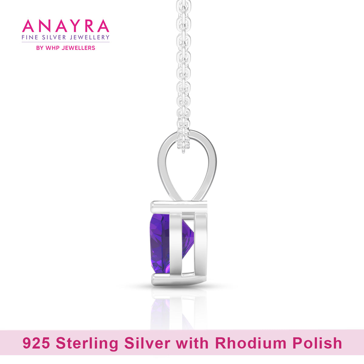 Violet Glow 925 Silver Amethyst Locket