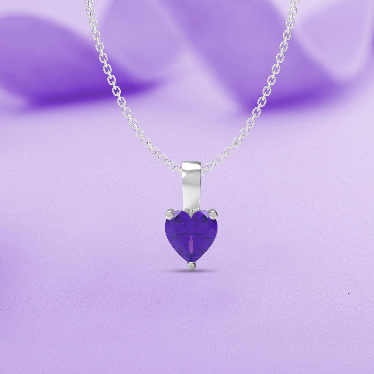 Violet Glow 925 Silver Amethyst Locket