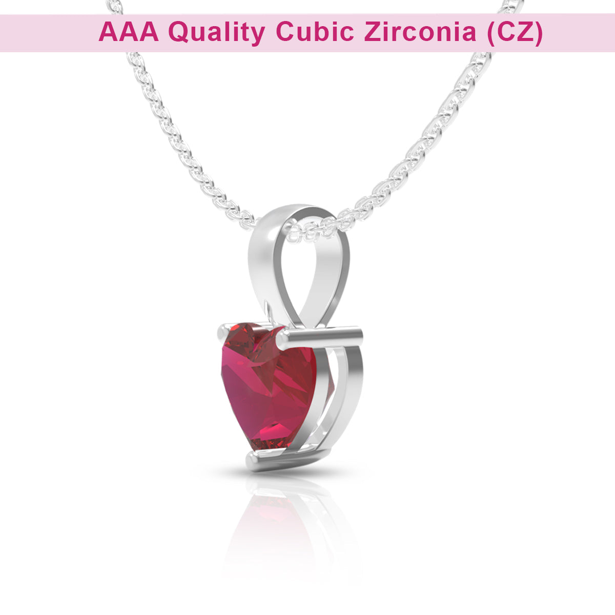Elegant Red Heart 925 Sterling Silver Locket