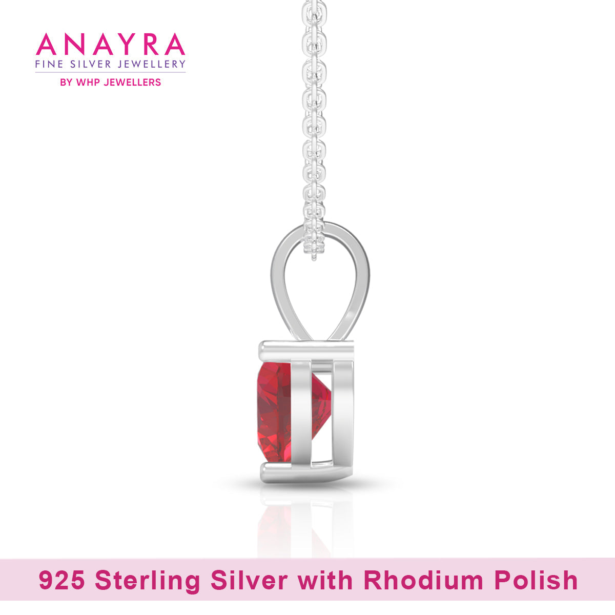 Elegant Red Heart 925 Sterling Silver Locket
