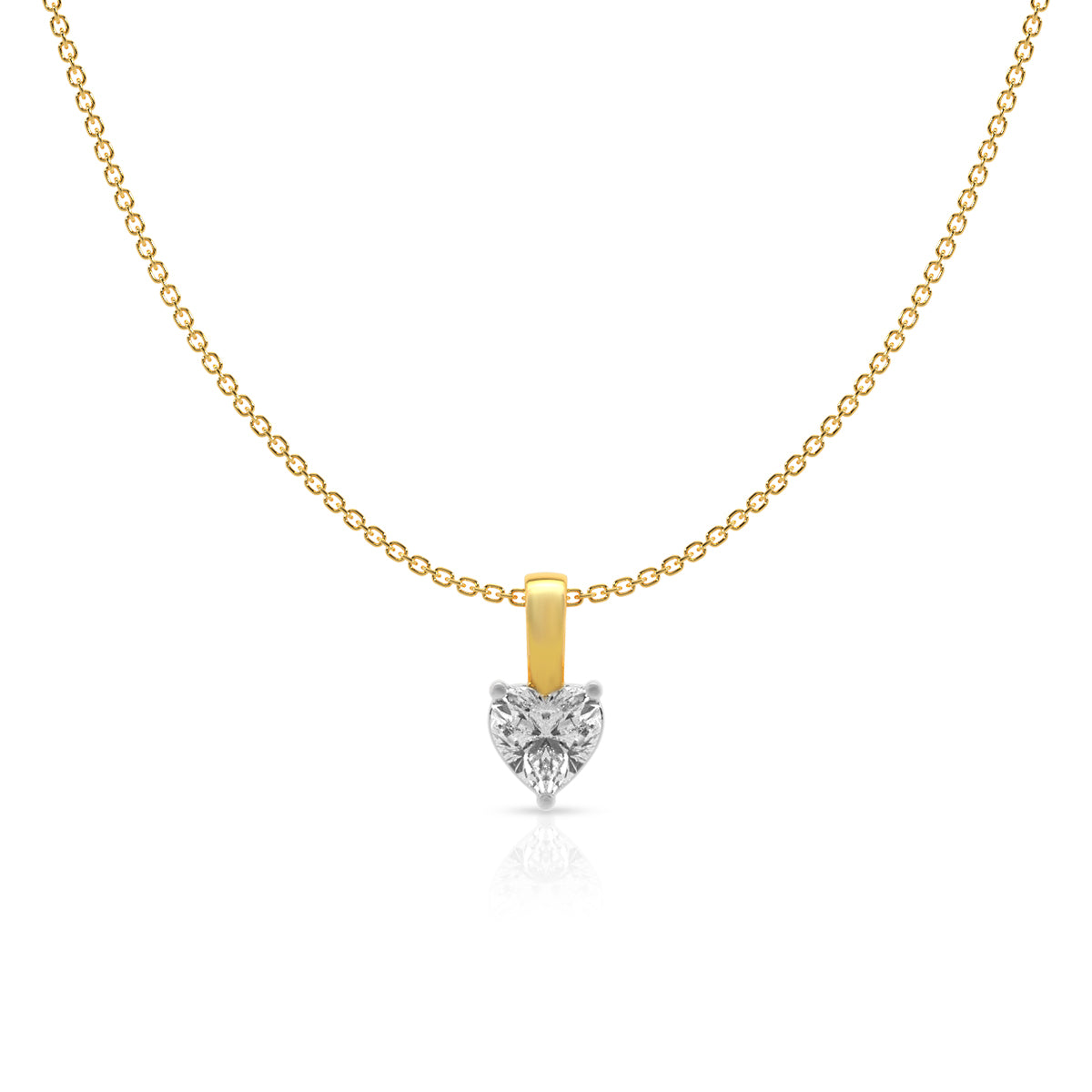 Elegant Heart-Shaped Diamond Pendant