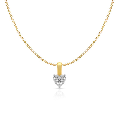 Elegant Heart-Shaped Diamond Pendant