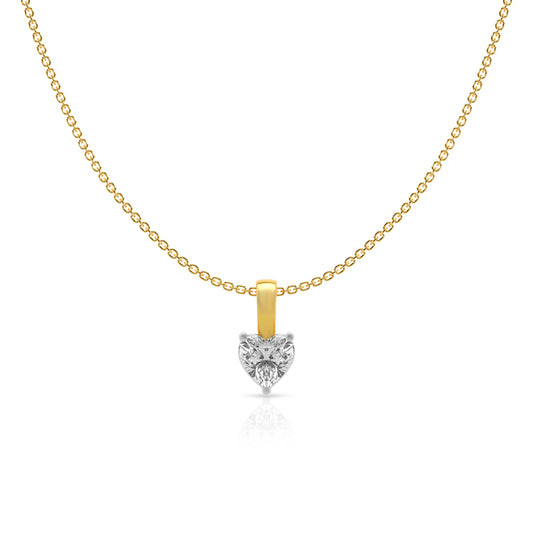 Elegant Heart-Shaped Diamond Pendant
