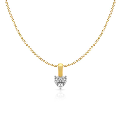 Elegant Heart-Shaped Diamond Pendant