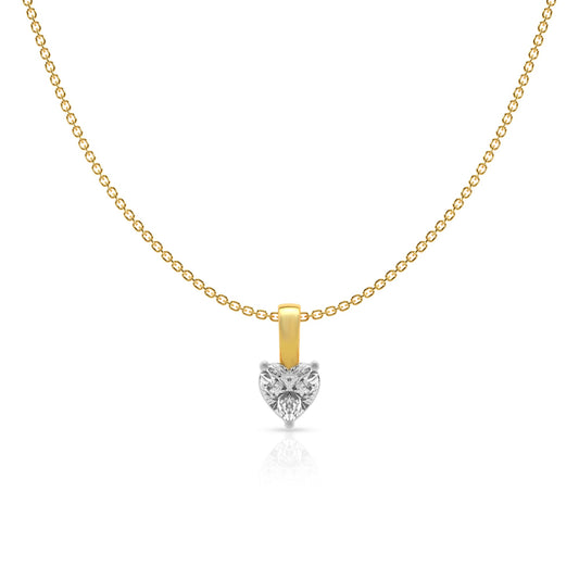 Elegant Heart-Shaped Diamond Pendant