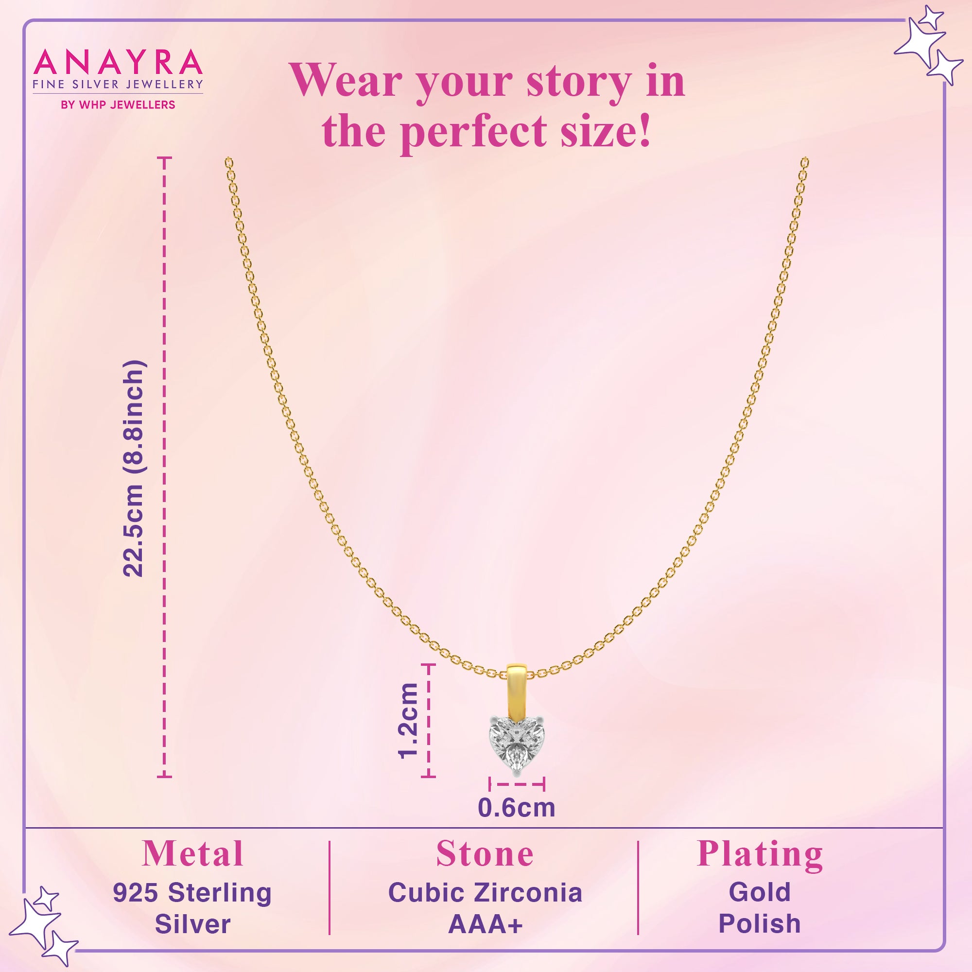 Elegant Heart-Shaped Diamond Pendant