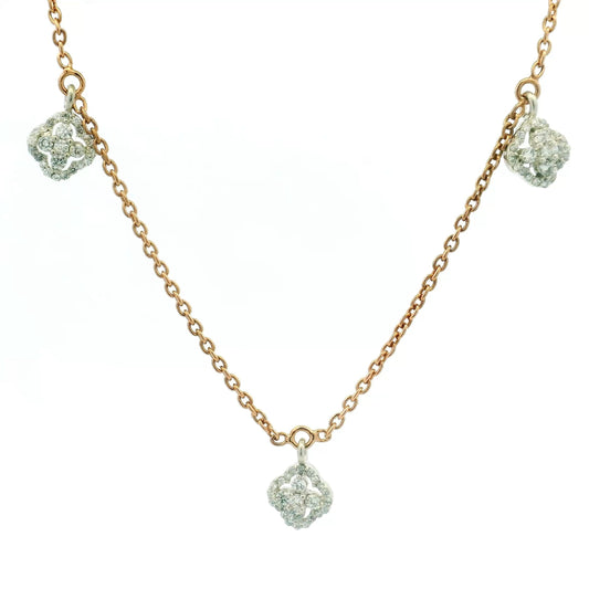 Sparkling Crystal Floral Pendant