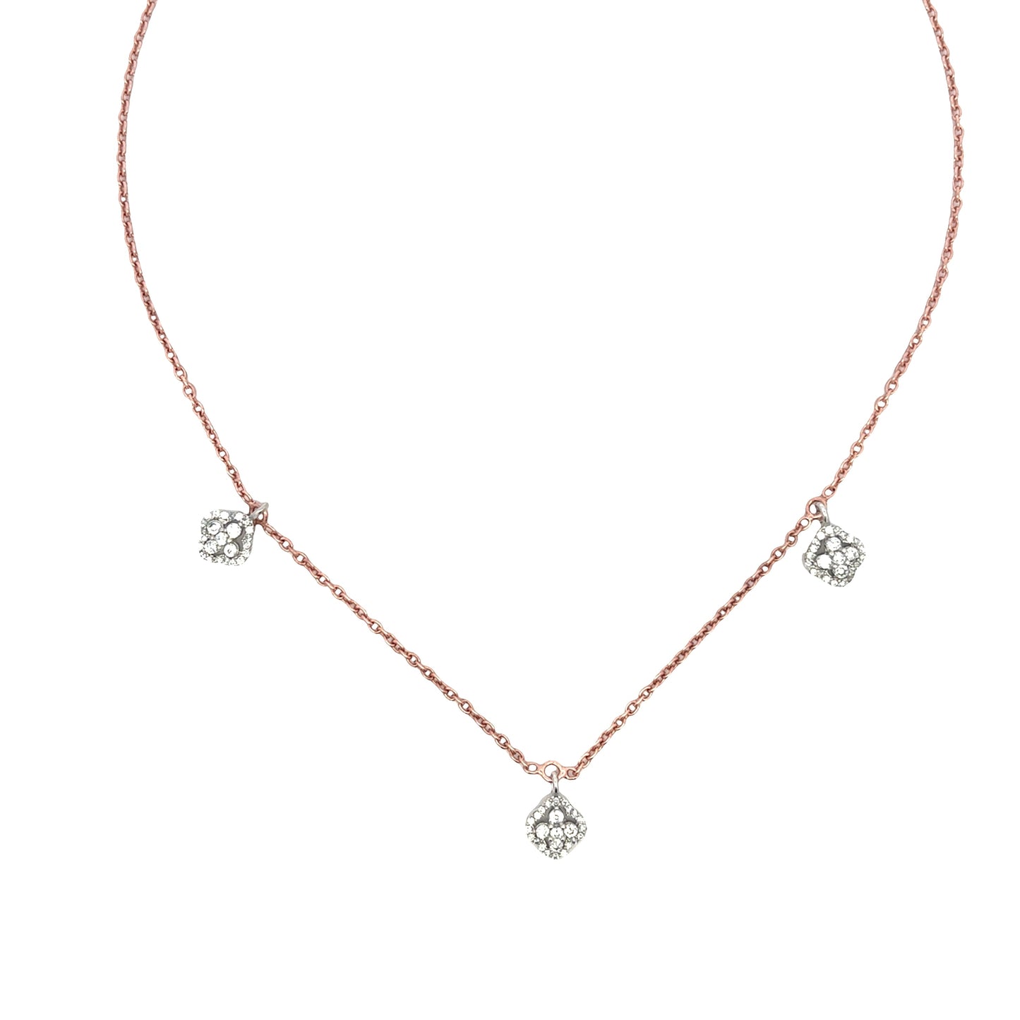 Sparkling Crystal Floral Pendant