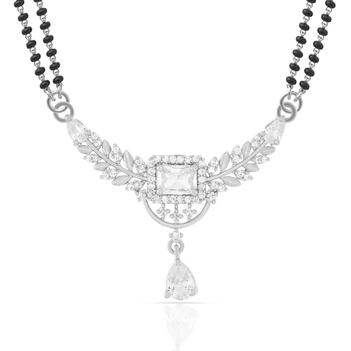 Silver Leafy Elegance Mangalsutra Set