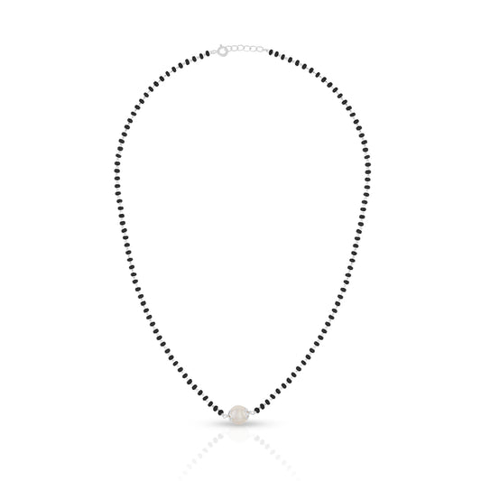 Classic Single Charm Black Bead Mangalsutra