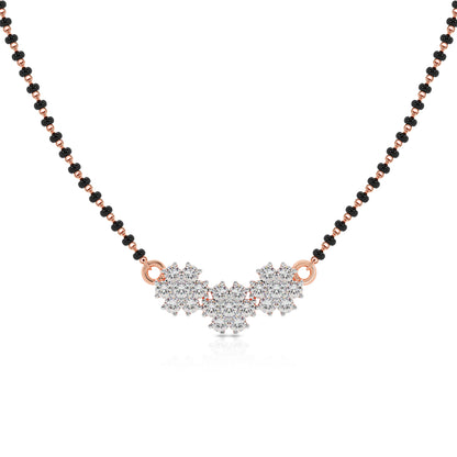 Floral Cluster Diamond Mangalsutra