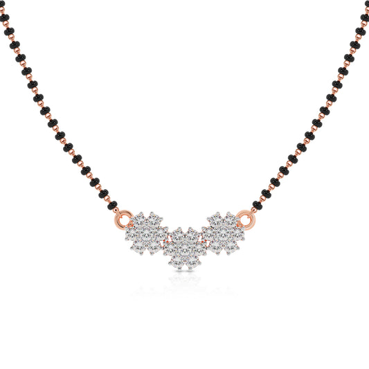 Floral Cluster Diamond Mangalsutra