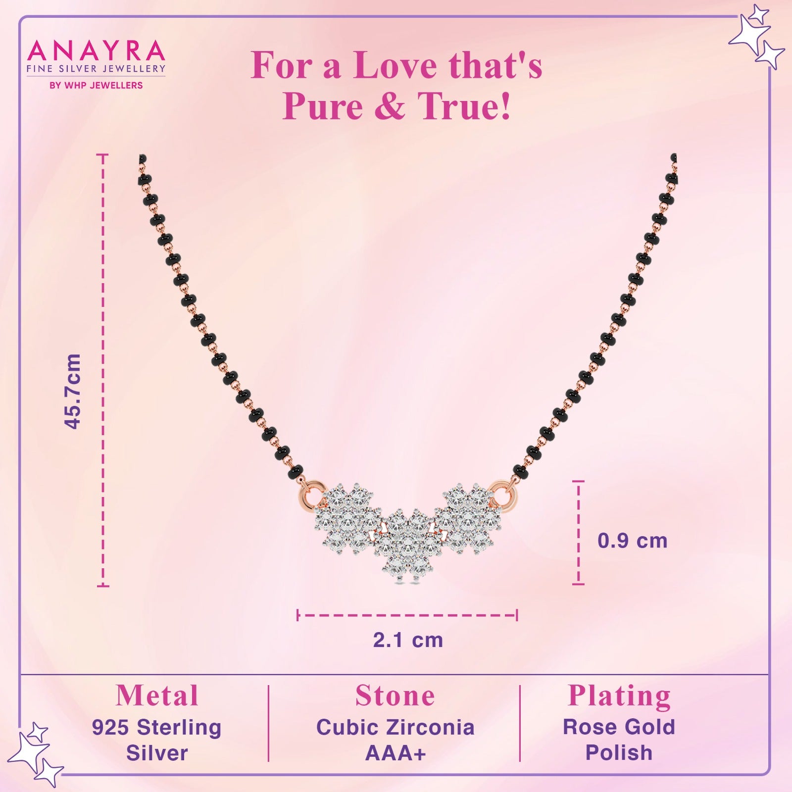 Floral Cluster Diamond Mangalsutra