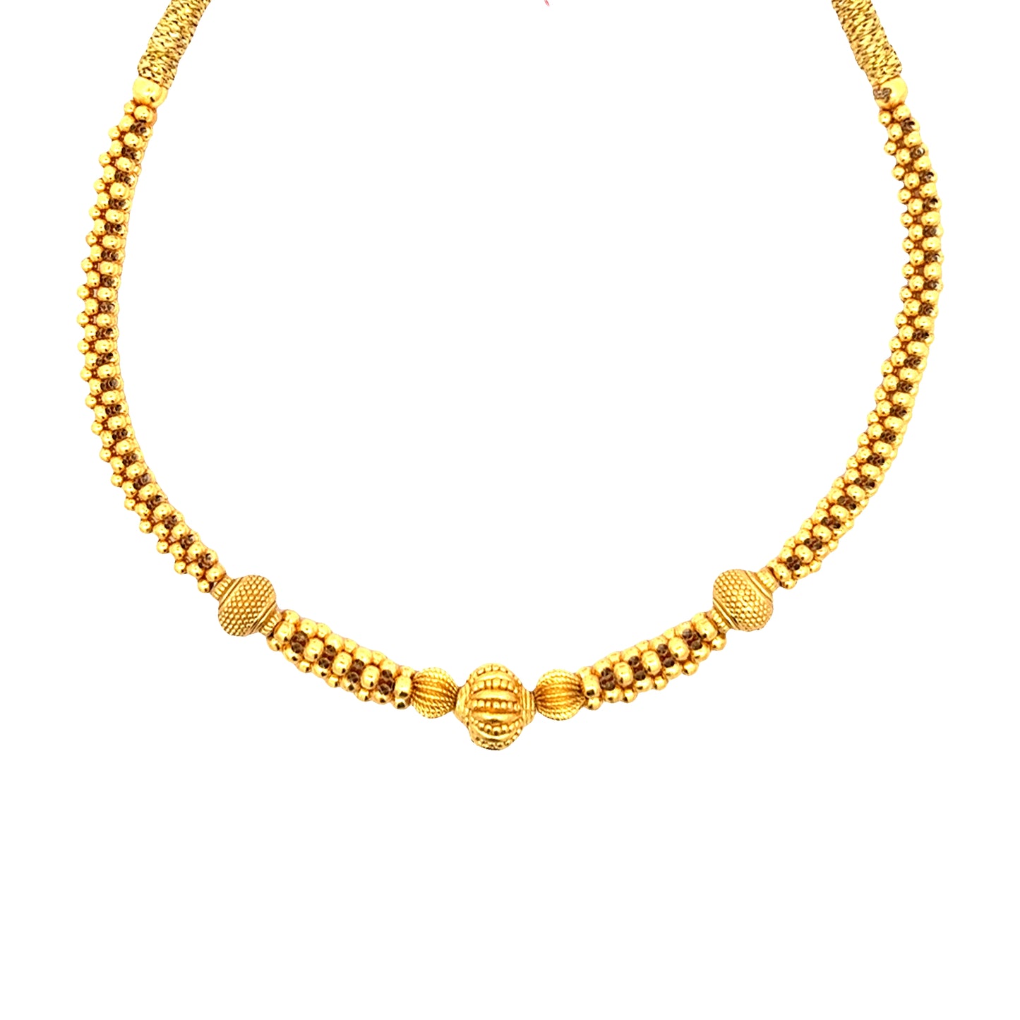 Golden Aura Beaded Gold Plated Necklace