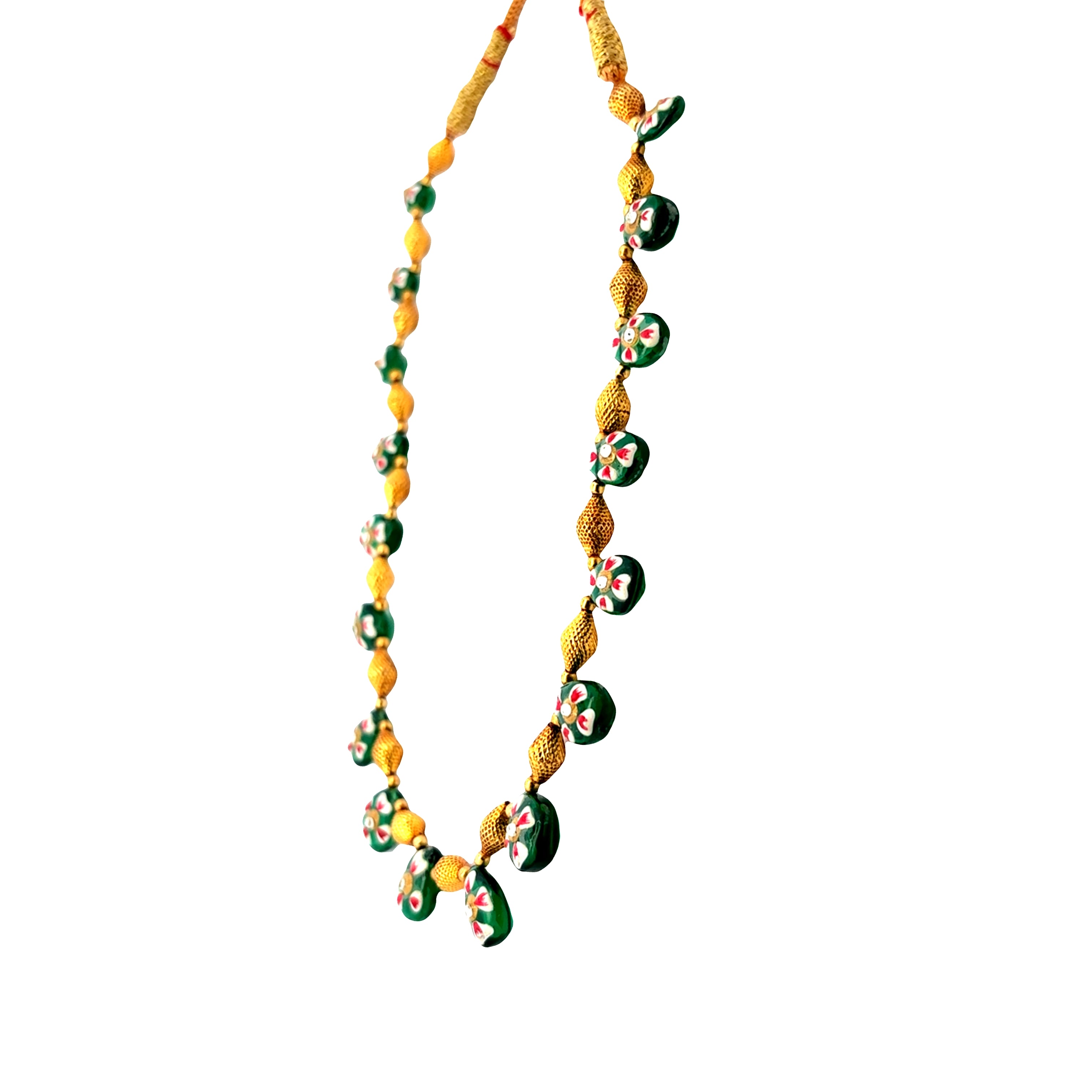 Green Floral Meenakari Necklace