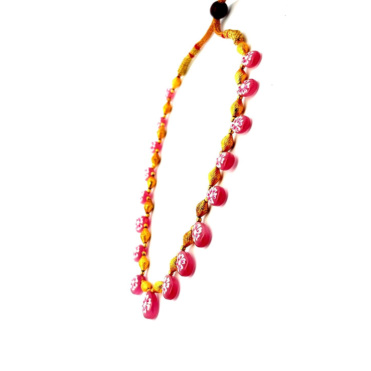 Pink Blossom Meenakari Necklace
