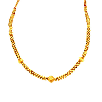 Classic Textured Gold Plated Necklace
