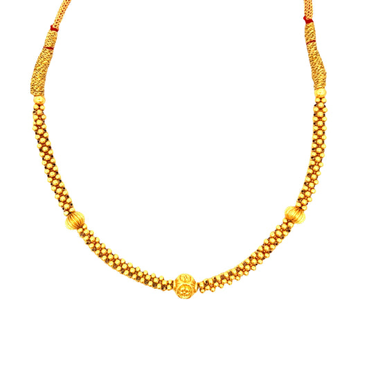Classic Textured Gold Plated Necklace