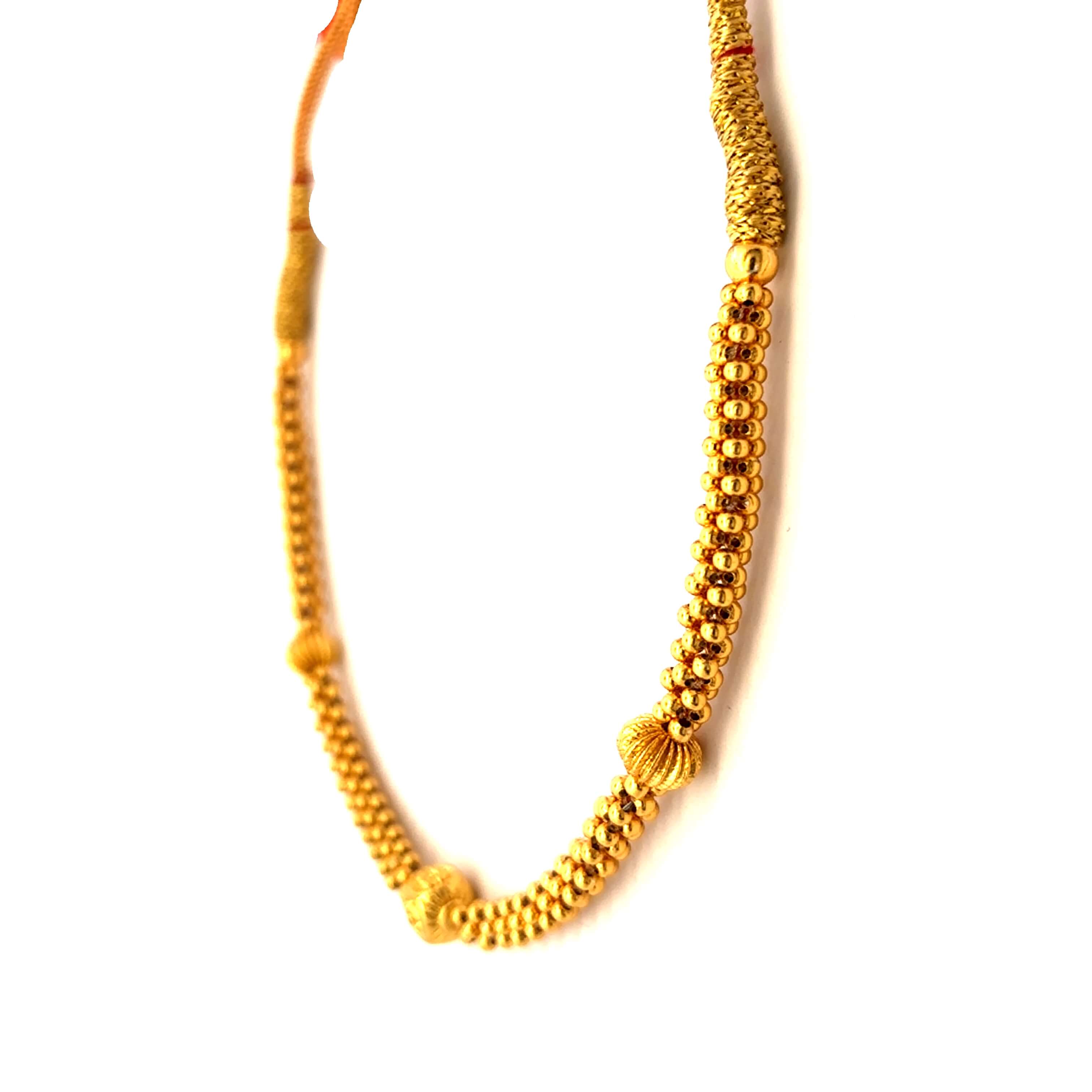 Classic Textured Gold Plated Necklace