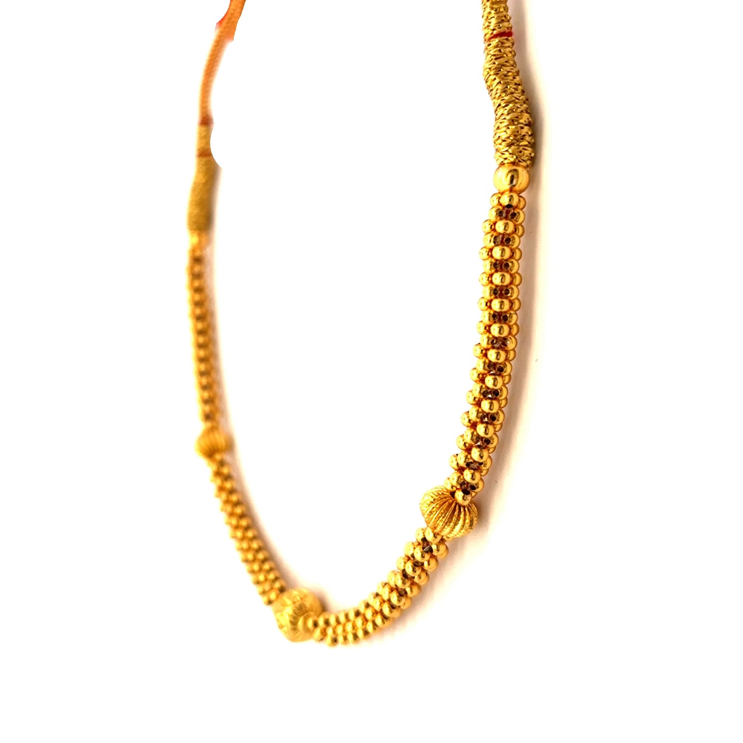 Classic Textured Gold Plated Necklace