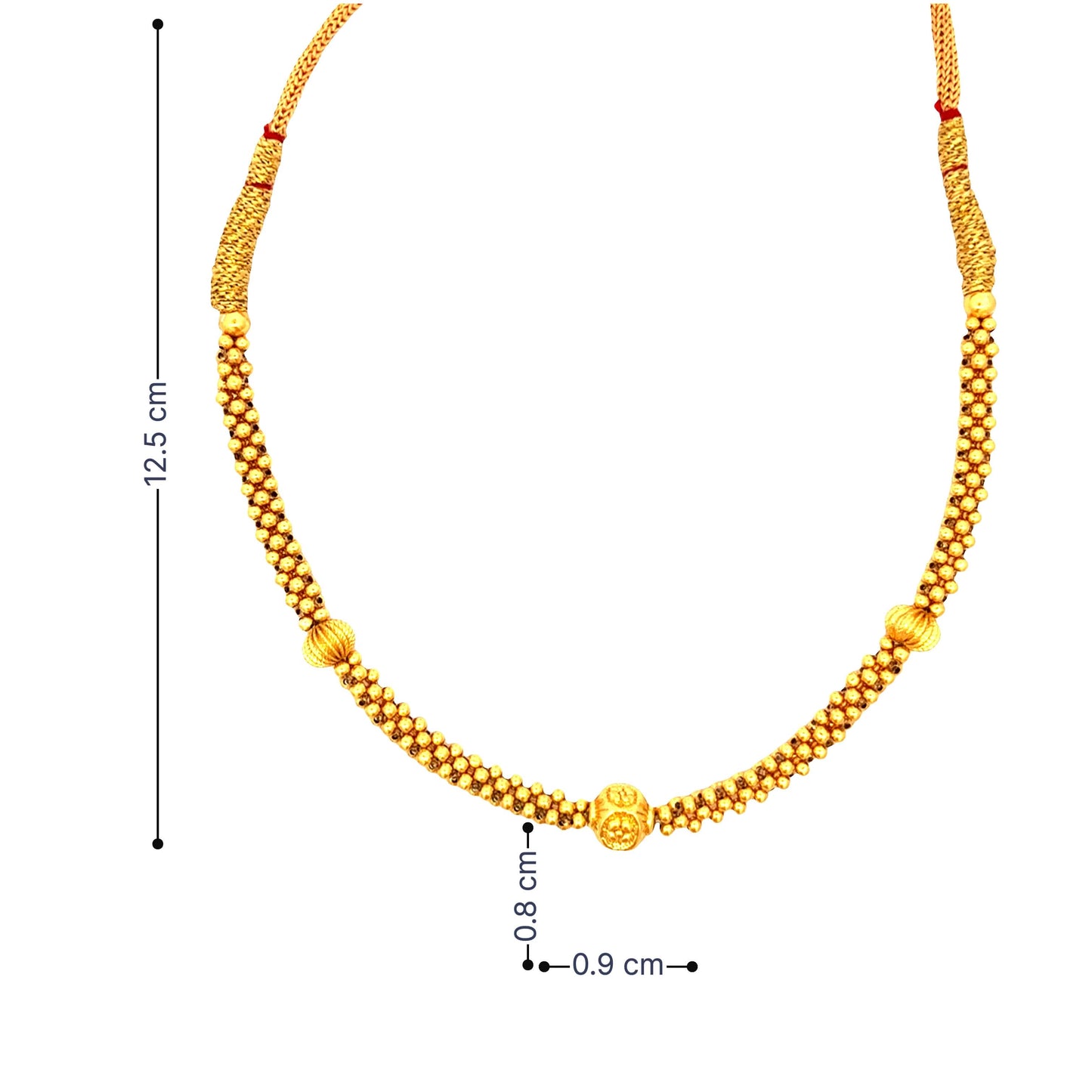 Classic Textured Gold Plated Necklace