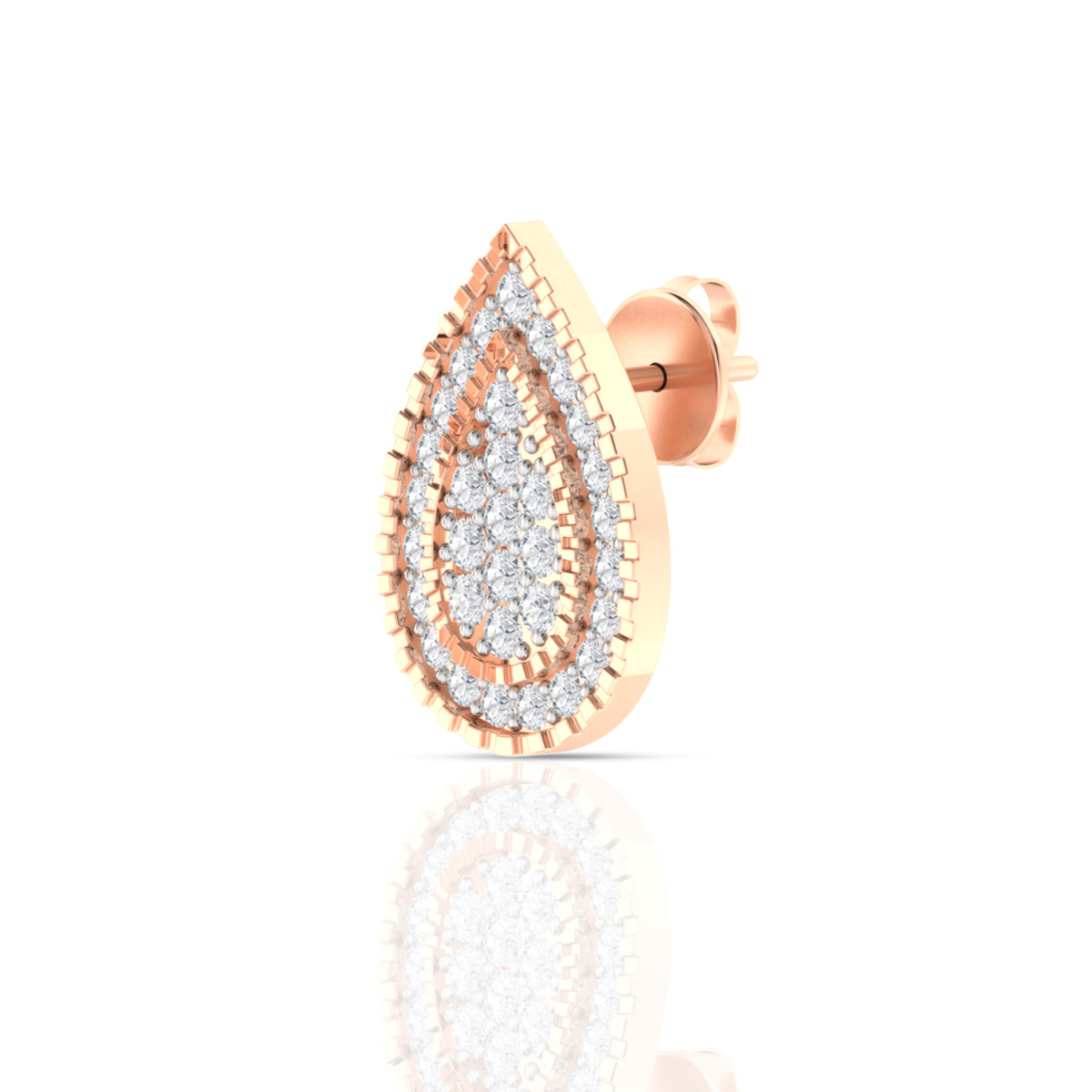 Refined Diamond Drop Silver Pendant