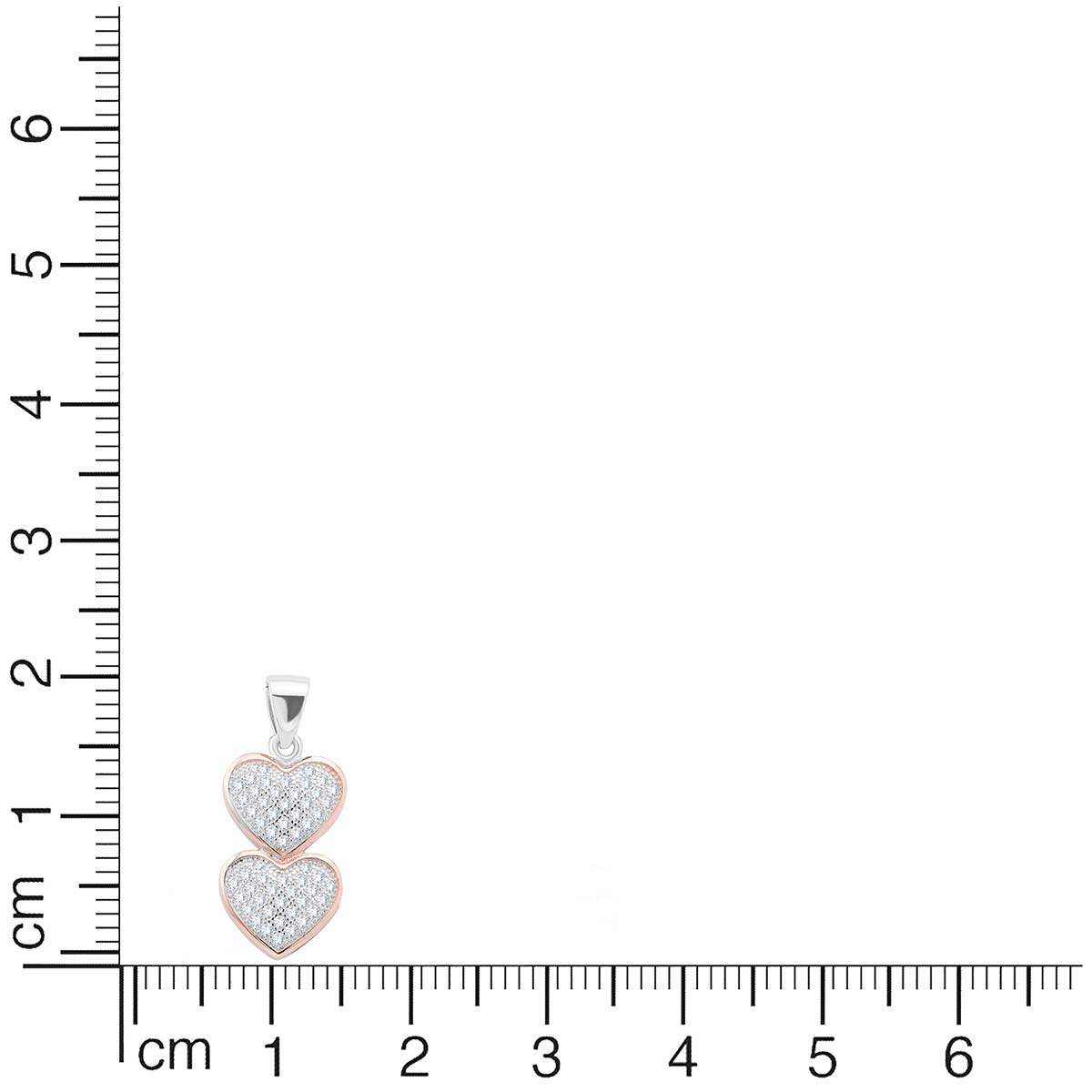 Charming Double Heart Pendant Set with Link Chain