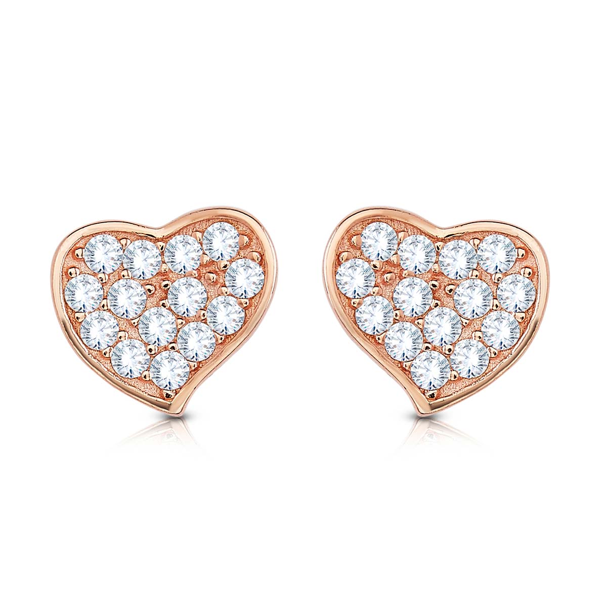 Rose Gold Whole Heart Pendant Set with Link Chain