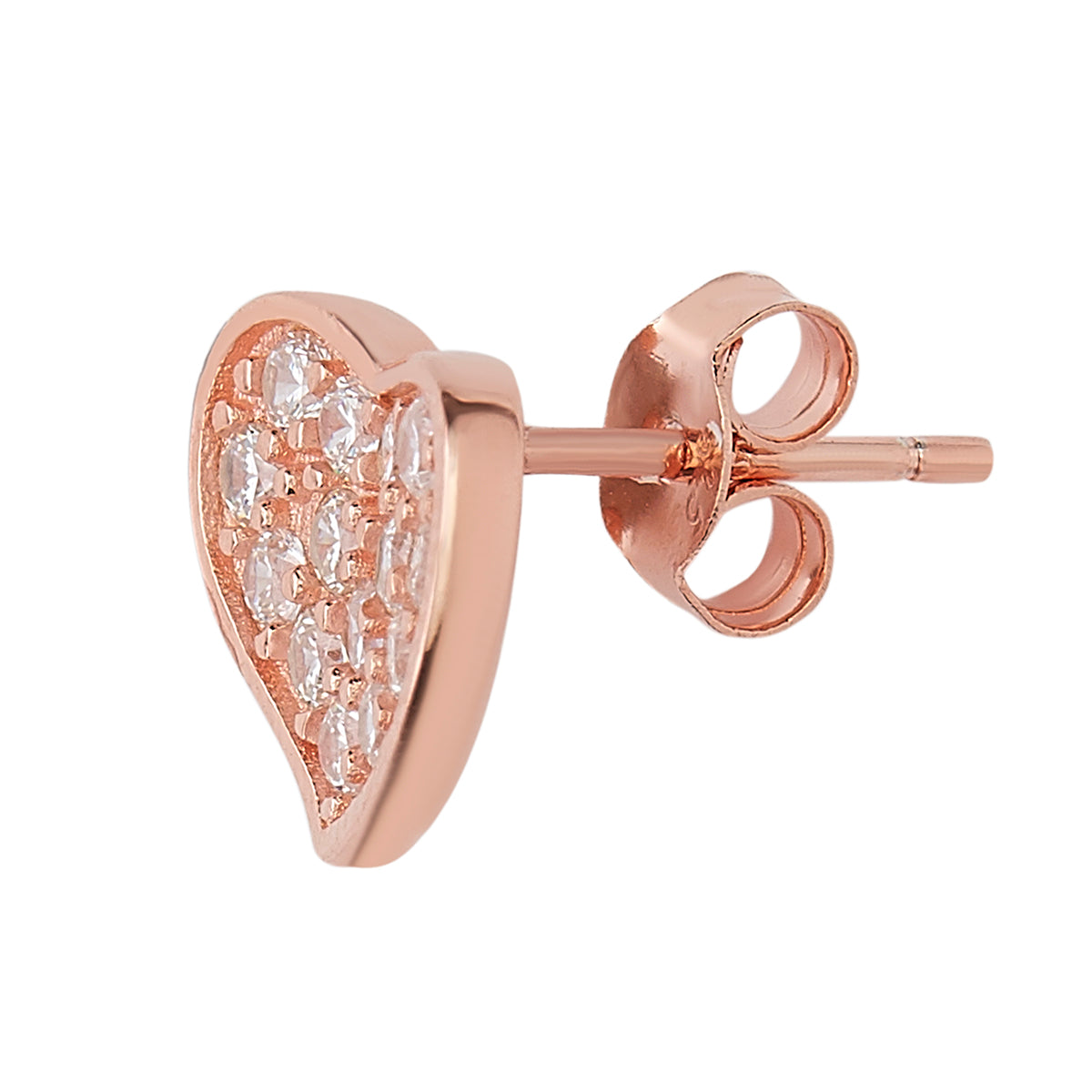 Rose Gold Whole Heart Pendant Set with Link Chain