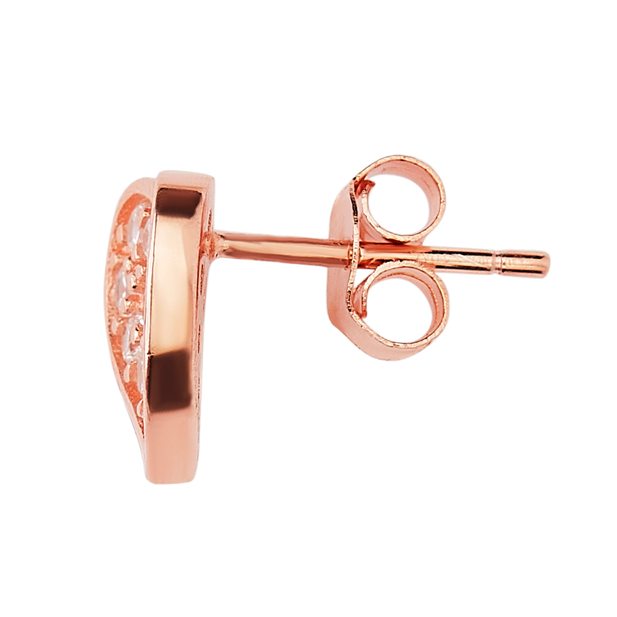 Rose Gold Whole Heart Pendant Set with Link Chain