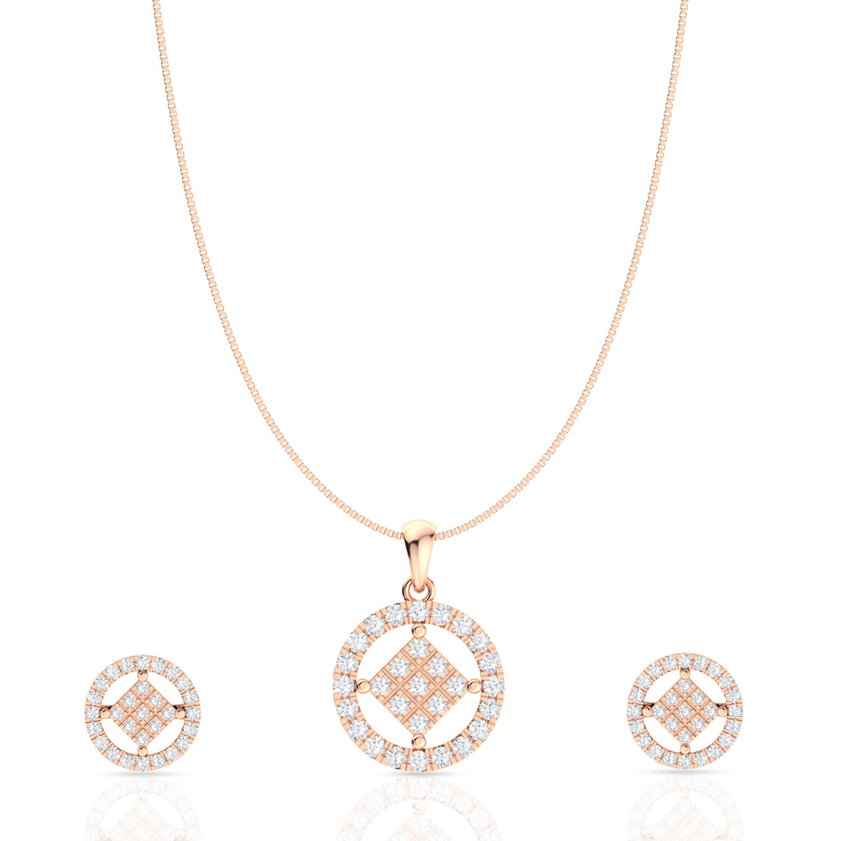 Evergreen Diamond Pendant Set In Silver