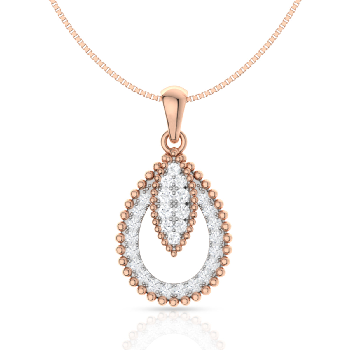 Opuntia Bloom Silver Pendant Set with Link Chain