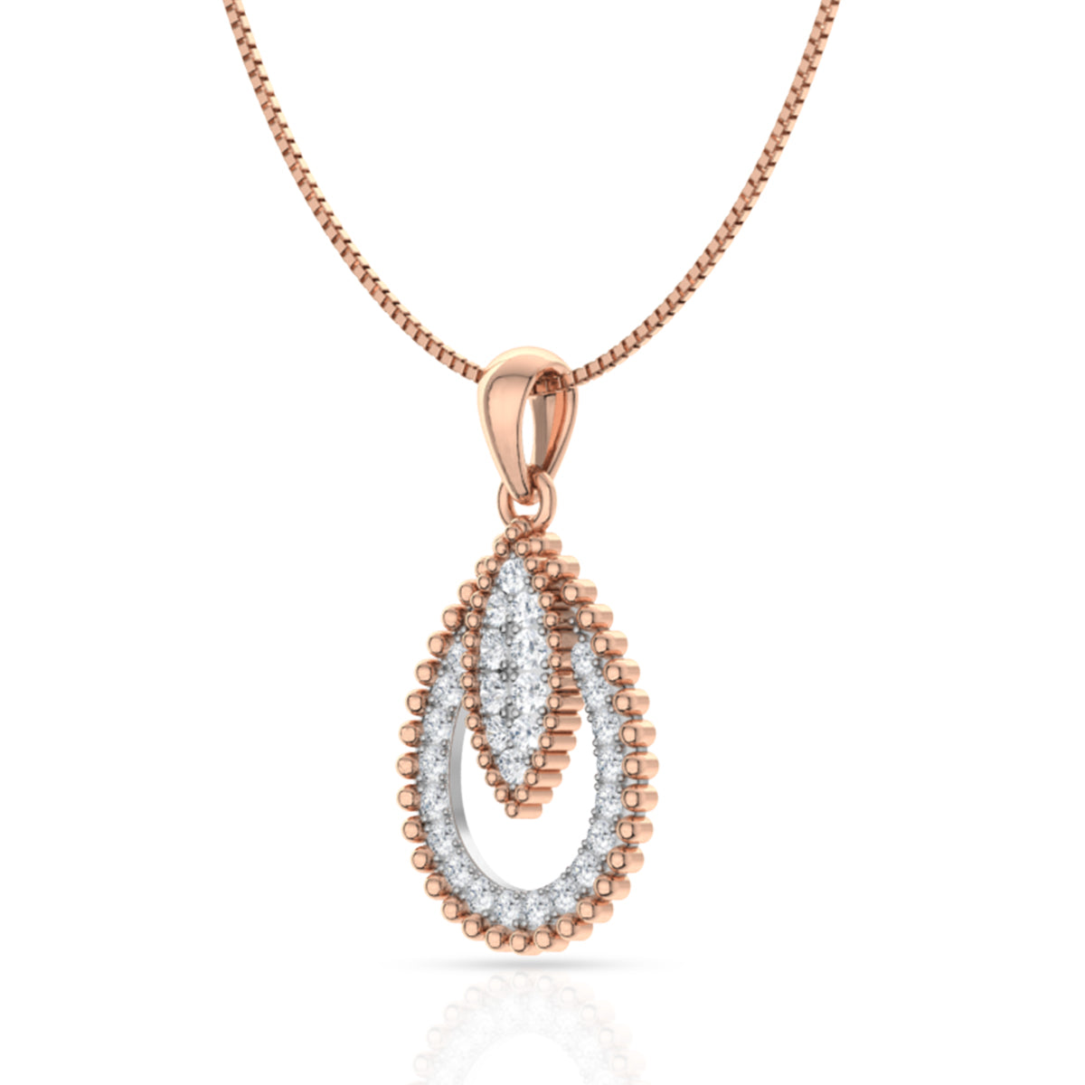 Opuntia Bloom Silver Pendant Set with Link Chain