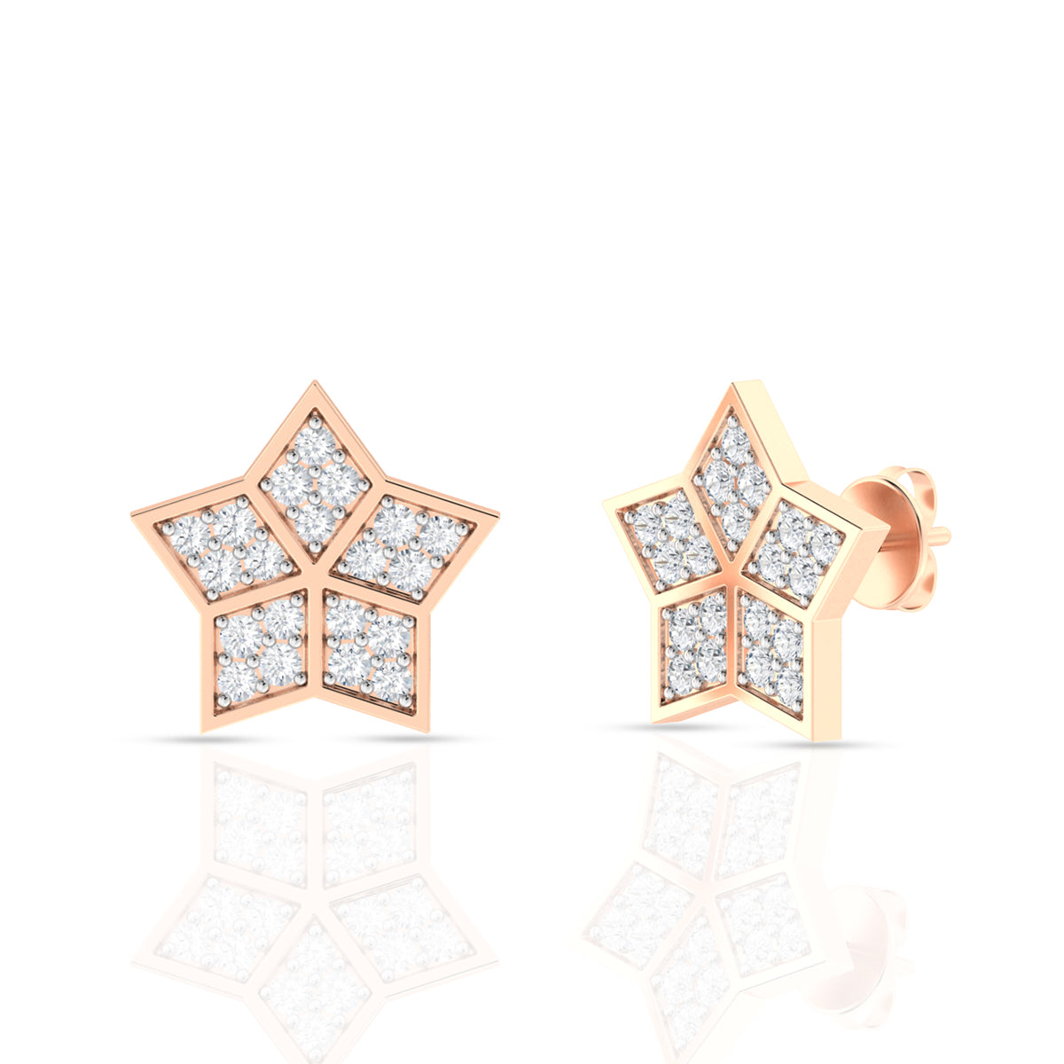 Diamond Star Pendant Set In Silver