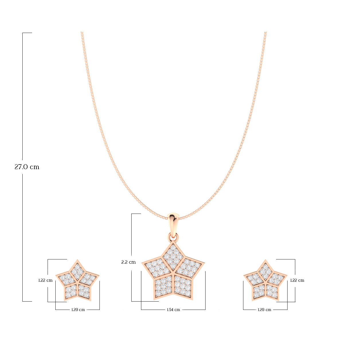 Diamond Star Pendant Set In Silver