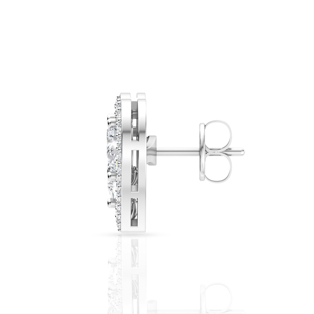Embellished Diamond Heart Pendant Set In Silver
